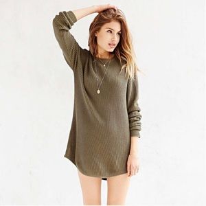 UNIF x Urban Outfitters Waffle Knit Tunic Dress